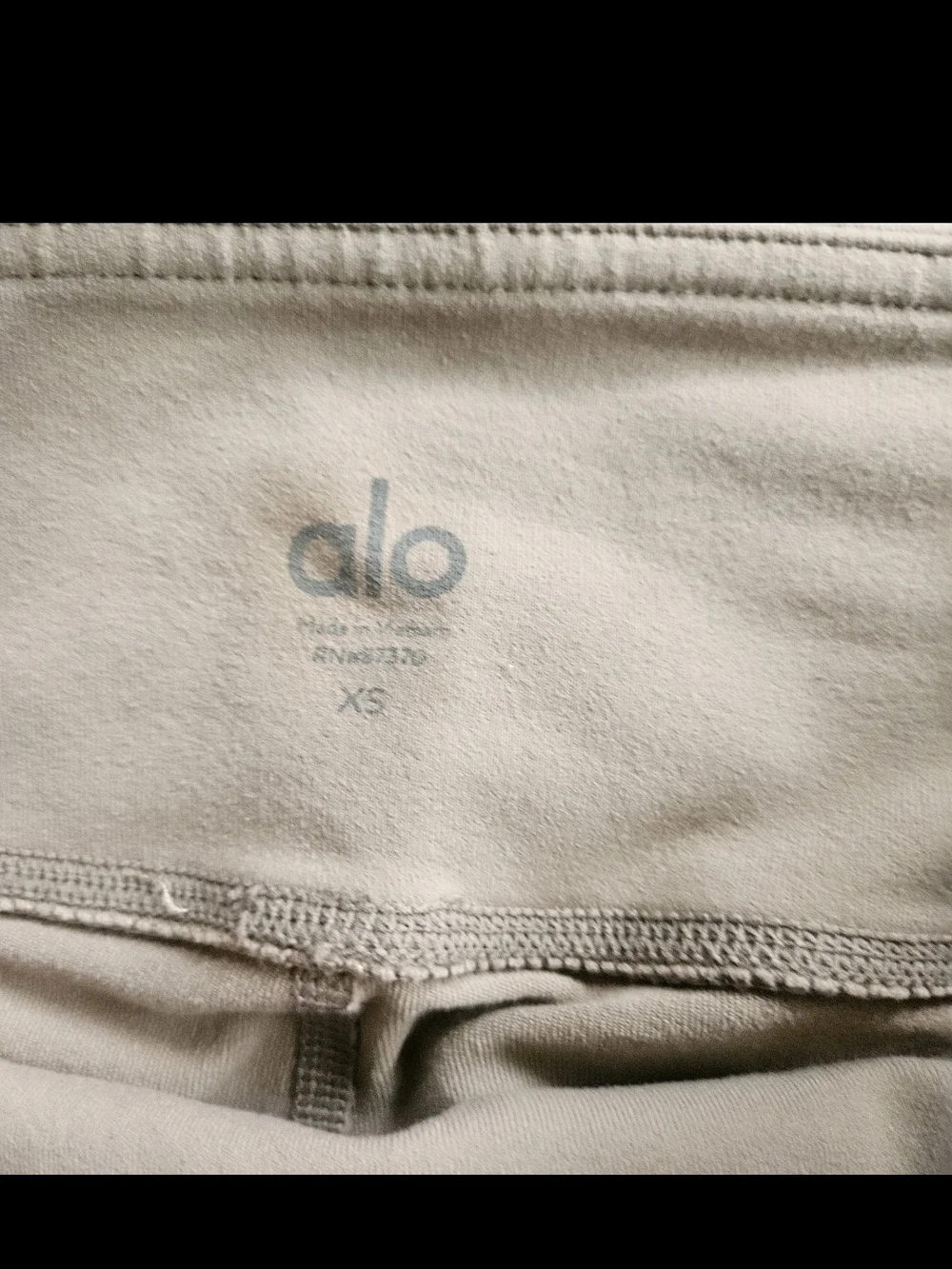 Alo Yoga Block Mesh High-Waist Leggings XS Taupe Gravel Tan Sheer Panel Athletic